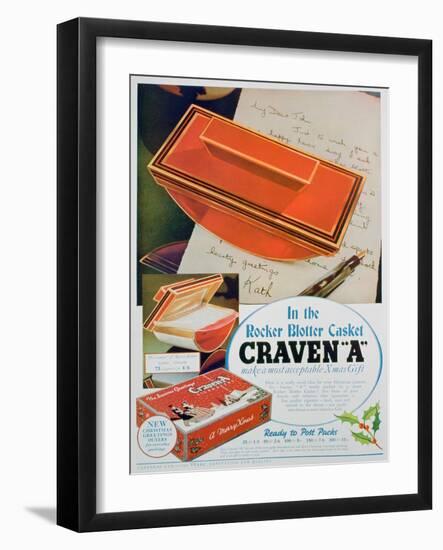 Advert for Craven 'A' Cigarettes, 1936-null-Framed Giclee Print