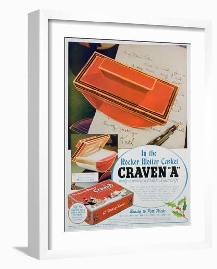 Advert for Craven 'A' Cigarettes, 1936-null-Framed Giclee Print