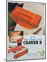 Advert for Craven 'A' Cigarettes, 1936-null-Mounted Giclee Print