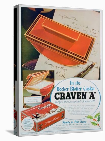 Advert for Craven 'A' Cigarettes, 1936-null-Stretched Canvas