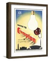 Advert for 'Crompton' Lightbulbs-null-Framed Giclee Print