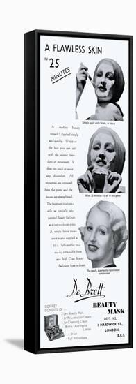 Advert for de Bret Beauty Masks 1934-null-Framed Stretched Canvas