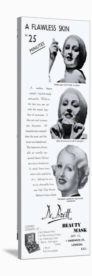 Advert for de Bret Beauty Masks 1934-null-Stretched Canvas