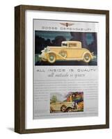 Advert for Dodge Cars, 1931-null-Framed Giclee Print