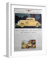 Advert for Dodge Cars, 1931-null-Framed Giclee Print