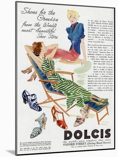 Advert for Dolcis Shoes 1936-null-Mounted Art Print