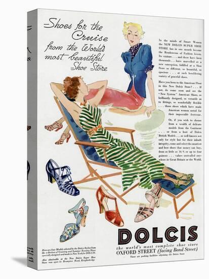 Advert for Dolcis Shoes 1936-null-Stretched Canvas