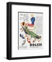 Advert for Dolcis Shoes 1936-null-Framed Art Print