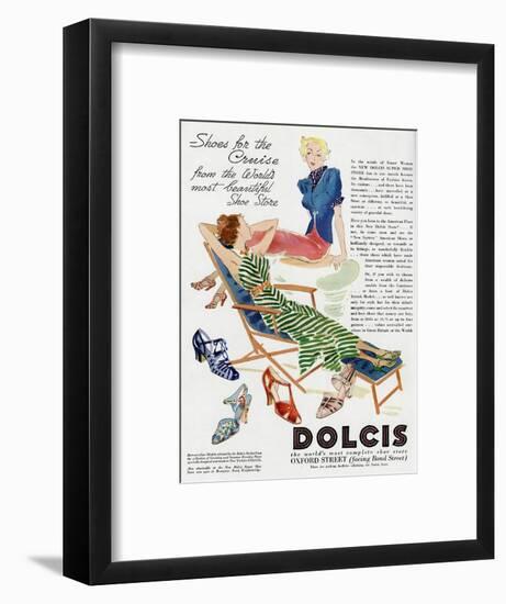 Advert for Dolcis Shoes 1936-null-Framed Art Print