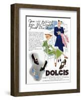 Advert for Dolcis Shoes 1946-null-Framed Art Print