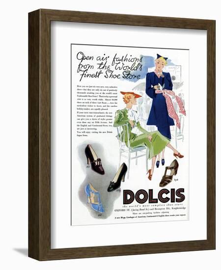 Advert for Dolcis Shoes 1946-null-Framed Art Print