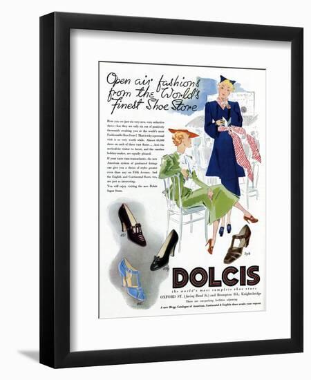 Advert for Dolcis Shoes 1946-null-Framed Art Print