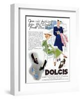 Advert for Dolcis Shoes 1946-null-Framed Art Print