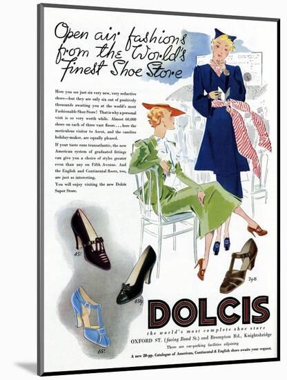 Advert for Dolcis Shoes 1946-null-Mounted Art Print