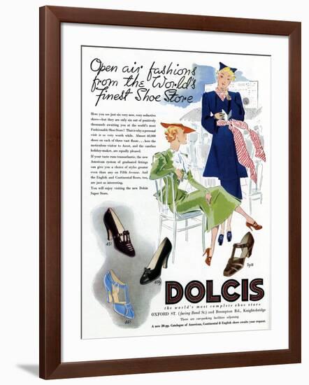 Advert for Dolcis Shoes 1946-null-Framed Art Print