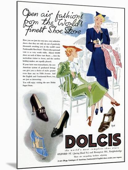 Advert for Dolcis Shoes 1946-null-Mounted Art Print