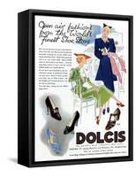 Advert for Dolcis Shoes 1946-null-Framed Stretched Canvas