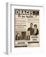 Advert for Drages Bedroom Furniture 1937-null-Framed Art Print