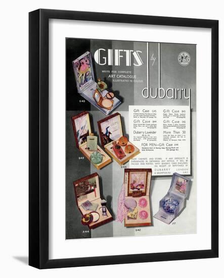 Advert for Dubarry Gift Cases 1934-null-Framed Art Print