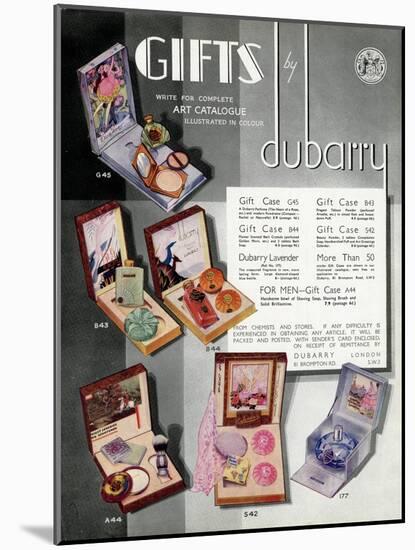 Advert for Dubarry Gift Cases 1934-null-Mounted Art Print