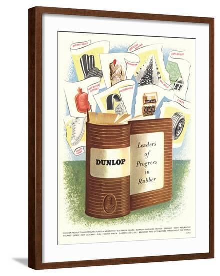 Advert for 'Dunlop' Rubber Company--Framed Giclee Print