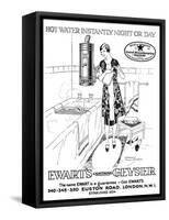 Advert for Ewart's Geyser Hot Water 1927-null-Framed Stretched Canvas