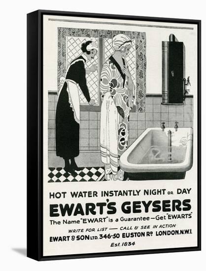 Advert for Ewart's Geysers 1926-null-Framed Stretched Canvas