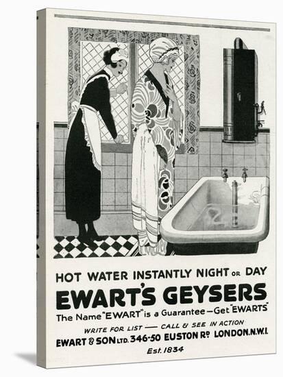 Advert for Ewart's Geysers 1926-null-Stretched Canvas