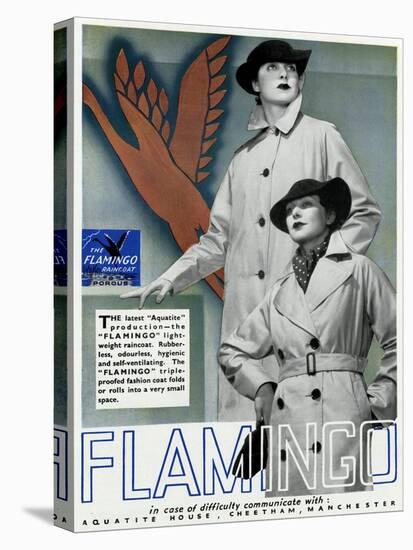 Advert for Flamingo Raincoats 1935-null-Stretched Canvas