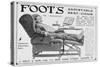 Advert for Foot's 'Burlington' Adjustable Rest-Chair, 1916-null-Stretched Canvas