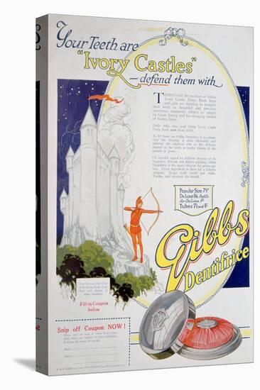 Advert for Gibbs Solid Dentifrice, 1922-null-Stretched Canvas