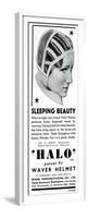 Advert for Halo Sleeping Cap 1936-null-Framed Premium Giclee Print