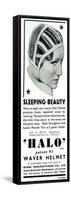 Advert for Halo Sleeping Cap 1936-null-Framed Stretched Canvas