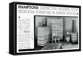 Advert for Hamptons Bedroom Suite 1935-null-Framed Stretched Canvas