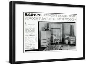 Advert for Hamptons Bedroom Suite 1935-null-Framed Art Print