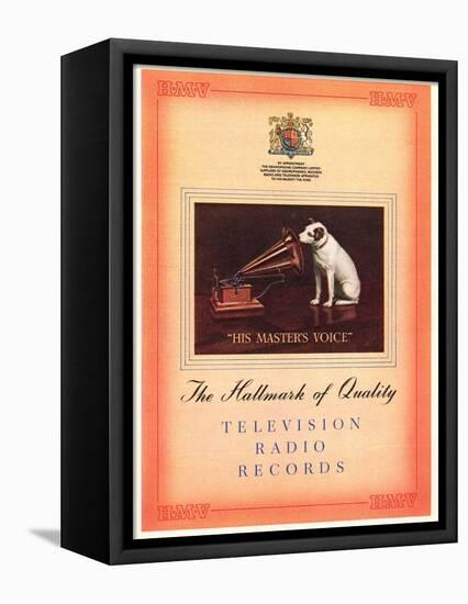 Advert for 'His Master's Voice', Illustration from the 'South Bank Exhibition' Catalogue-English-Framed Stretched Canvas