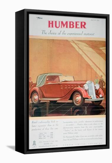 Advert for Humber Motor Cars, 1935-null-Framed Stretched Canvas
