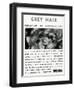 Advert for Inecto Salons: Unwanted Grey Hair 1936-null-Framed Art Print