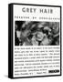 Advert for Inecto Salons: Unwanted Grey Hair 1936-null-Framed Stretched Canvas