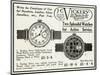 Advert for J. C. Vickery Luminous and Grill-Guard Watches-null-Mounted Art Print