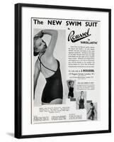 Advert for J. Roussel Swim Suits for Men and Women 1935-null-Framed Photographic Print