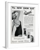 Advert for J. Roussel Swim Suits for Men and Women 1935-null-Framed Photographic Print