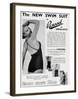 Advert for J. Roussel Swim Suits for Men and Women 1935-null-Framed Photographic Print