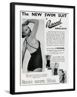 Advert for J. Roussel Swim Suits for Men and Women 1935-null-Framed Photographic Print