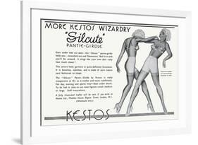 Advert for Kestos Lingerie 1935-null-Framed Premium Giclee Print