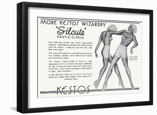 Advert for Kestos Lingerie 1935-null-Framed Art Print