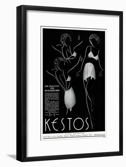 Advert for Kestos Lingerie 1936-null-Framed Art Print