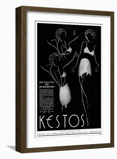 Advert for Kestos Lingerie 1936-null-Framed Art Print