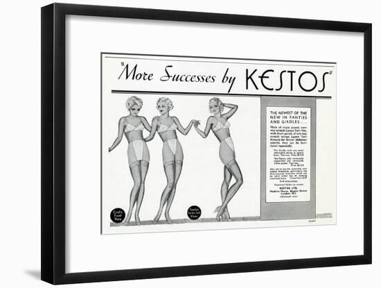 Advert for Kestos Lingerie 1936-null-Framed Art Print