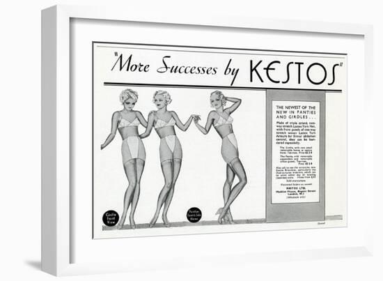 Advert for Kestos Lingerie 1936-null-Framed Art Print